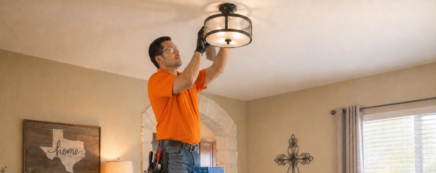 Light fixture and chandelier installation by ServiceBeaver in Keller and DFW Texas
